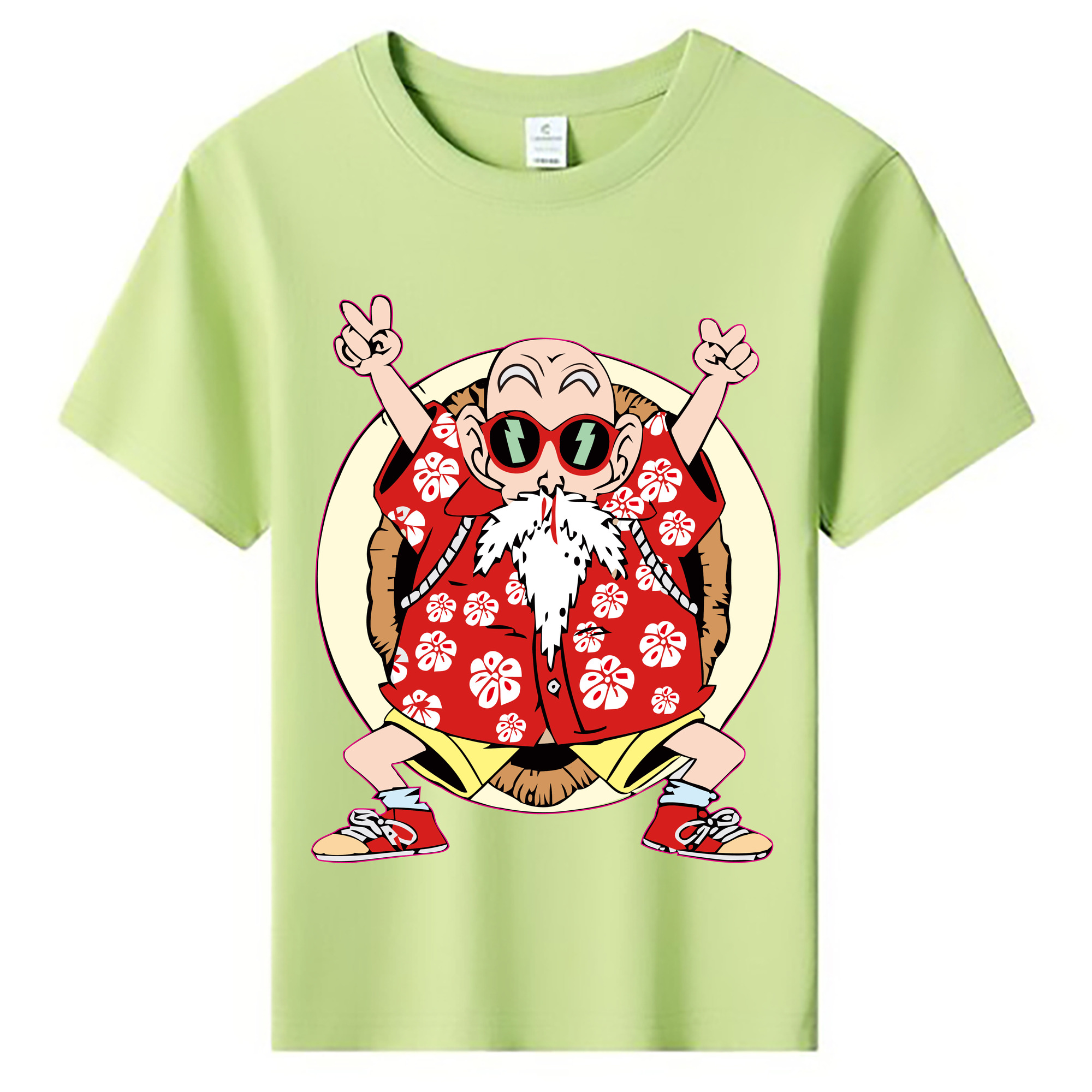 （画像用） ドラゴンボール 亀仙人（かめせんにん） DRAGON BALL Master Roshi Kame Sennin 綿100％キッズTシャツ（フロントプリント）